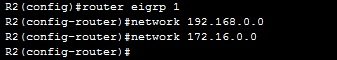 eigrp r2 configuration eigrp r2 configuration