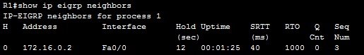 show ip eigrp neighbors show ip eigrp neighbors