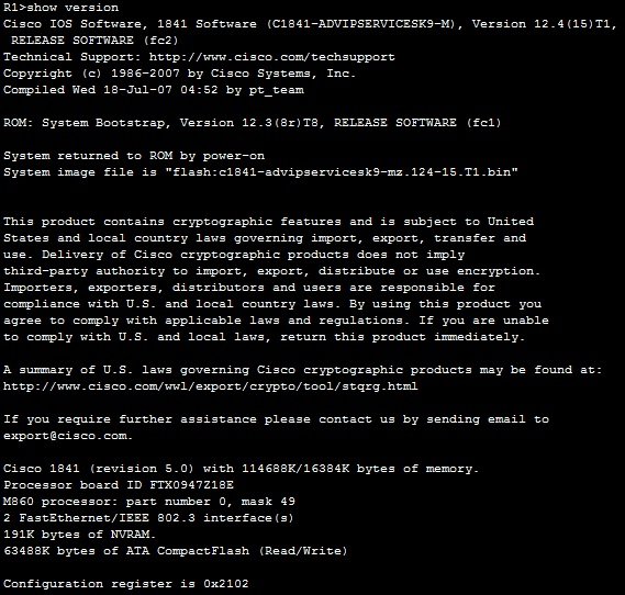 show version command